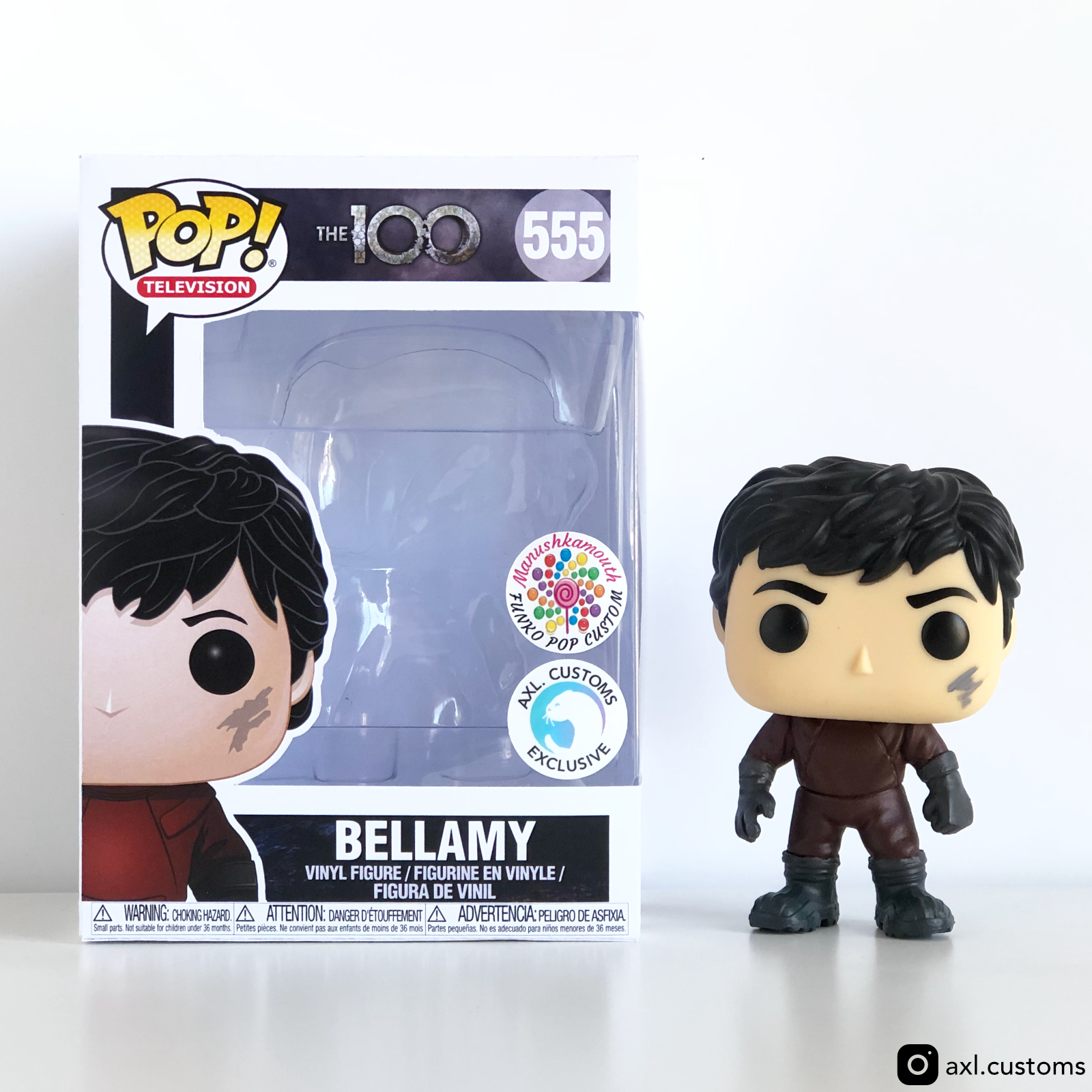 Front Shot Unboxed The 100 - Bellamy Custom Funko Pop