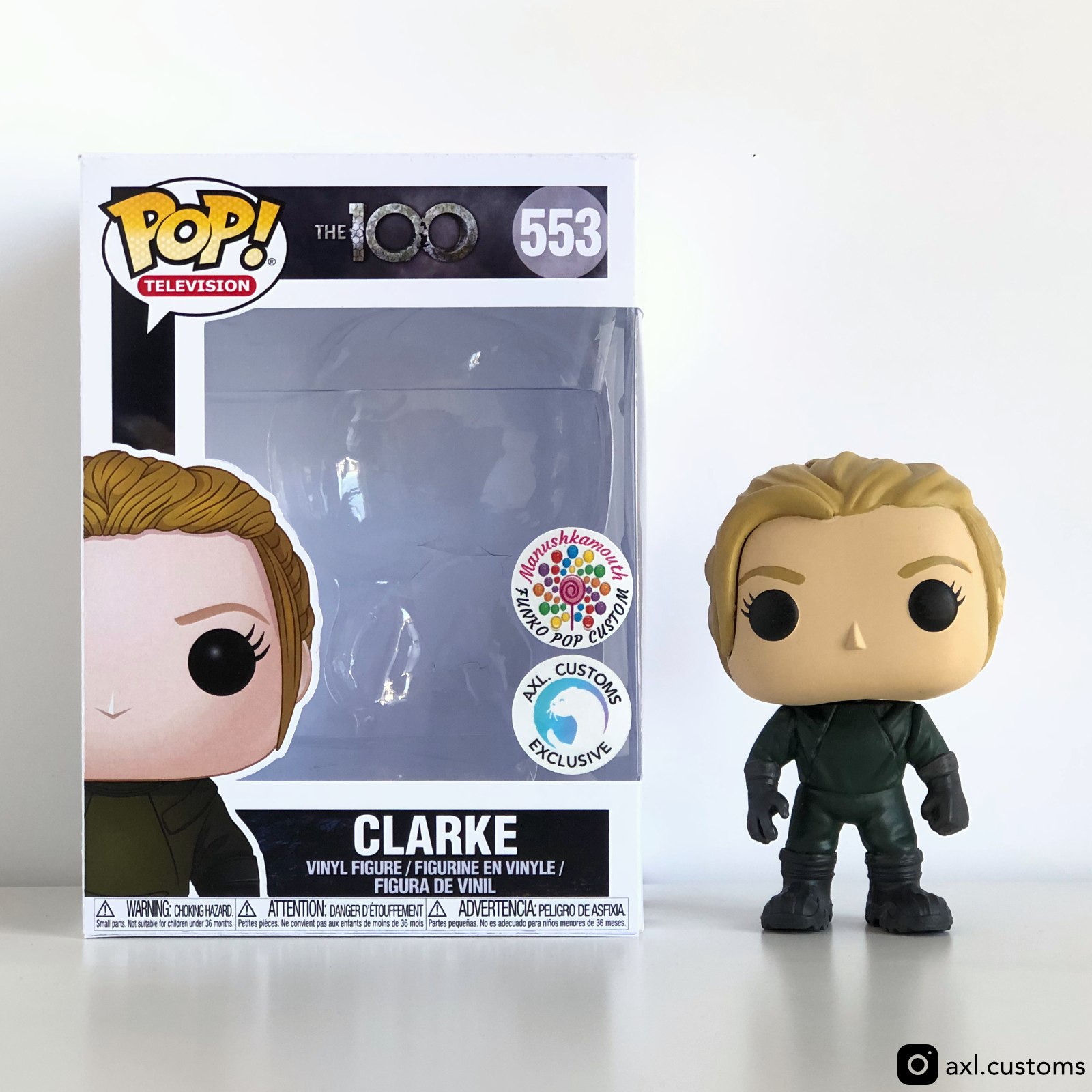 Front Shot Unboxed The 100 - Clarke Custom Funko Pop
