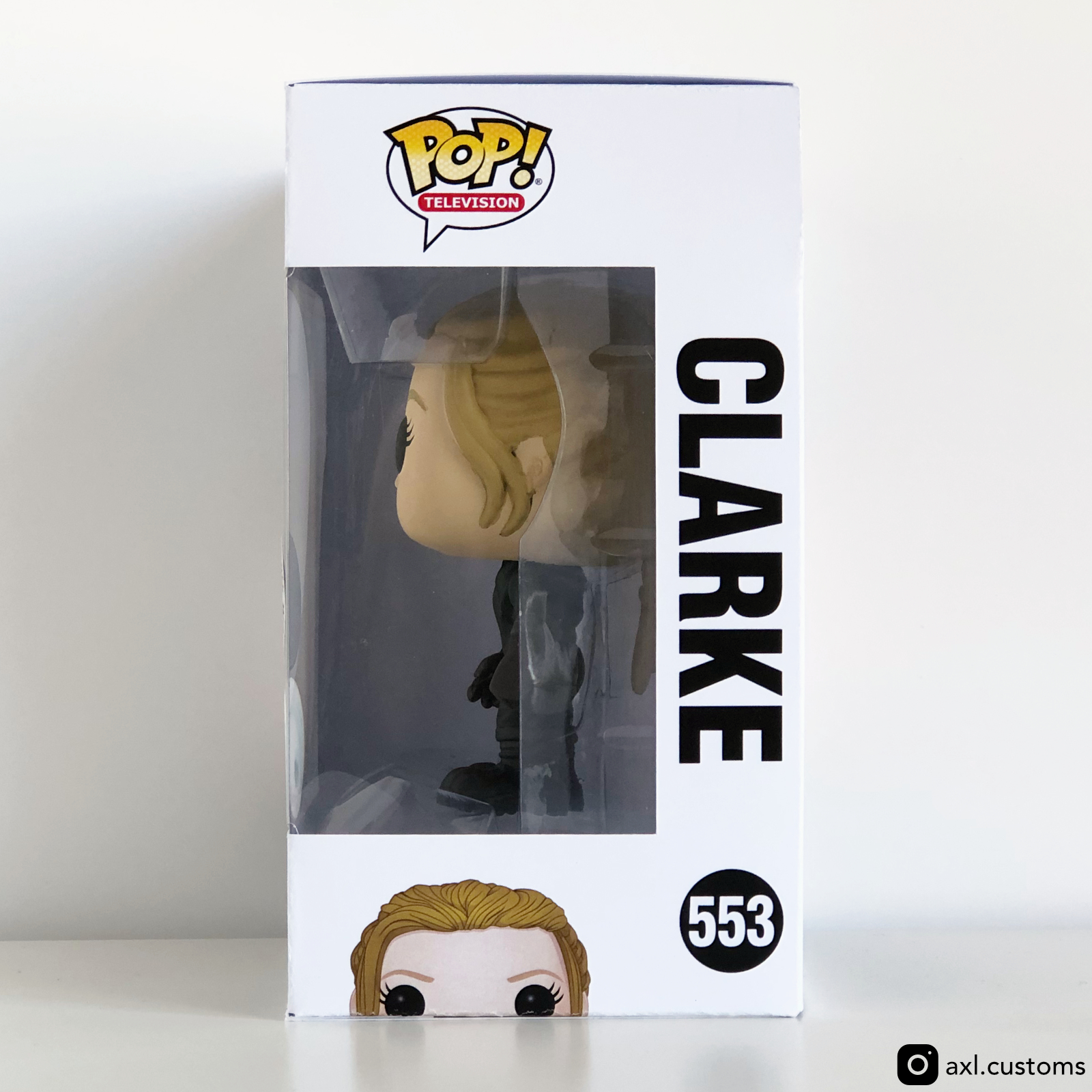 Window Side Shot The 100 - Clarke Custom Funko Pop
