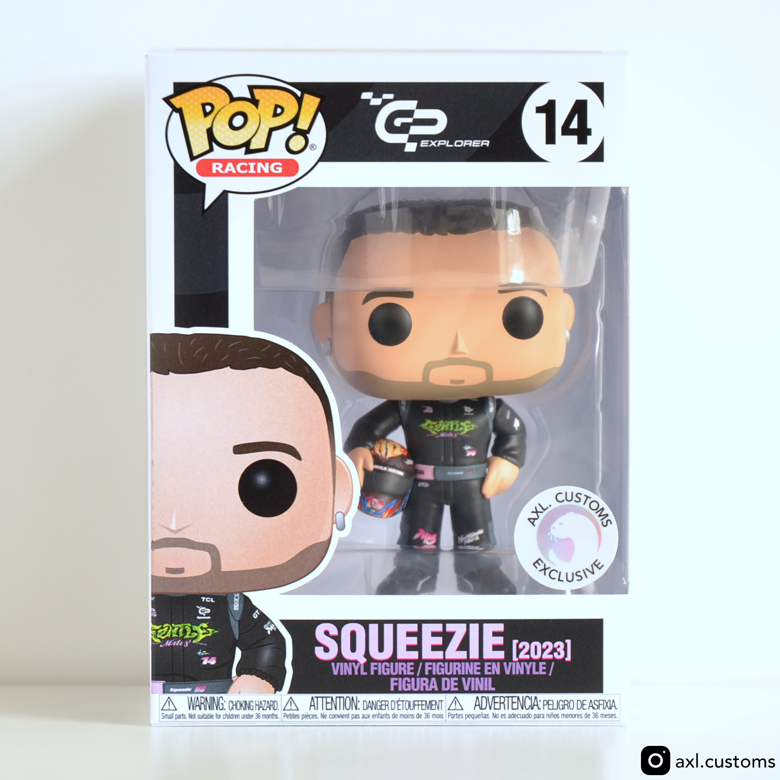 Front Shot GP Explorer 2 - Squeezie Custom Funko Pop