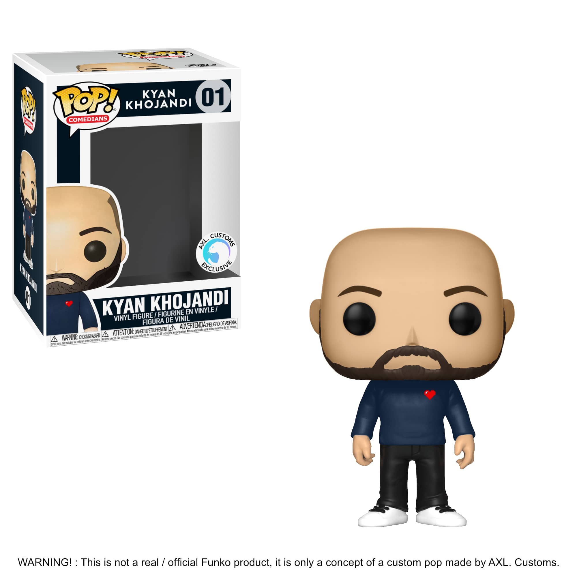 Glam Shot Kyan Khojandi Custom Funko Pop