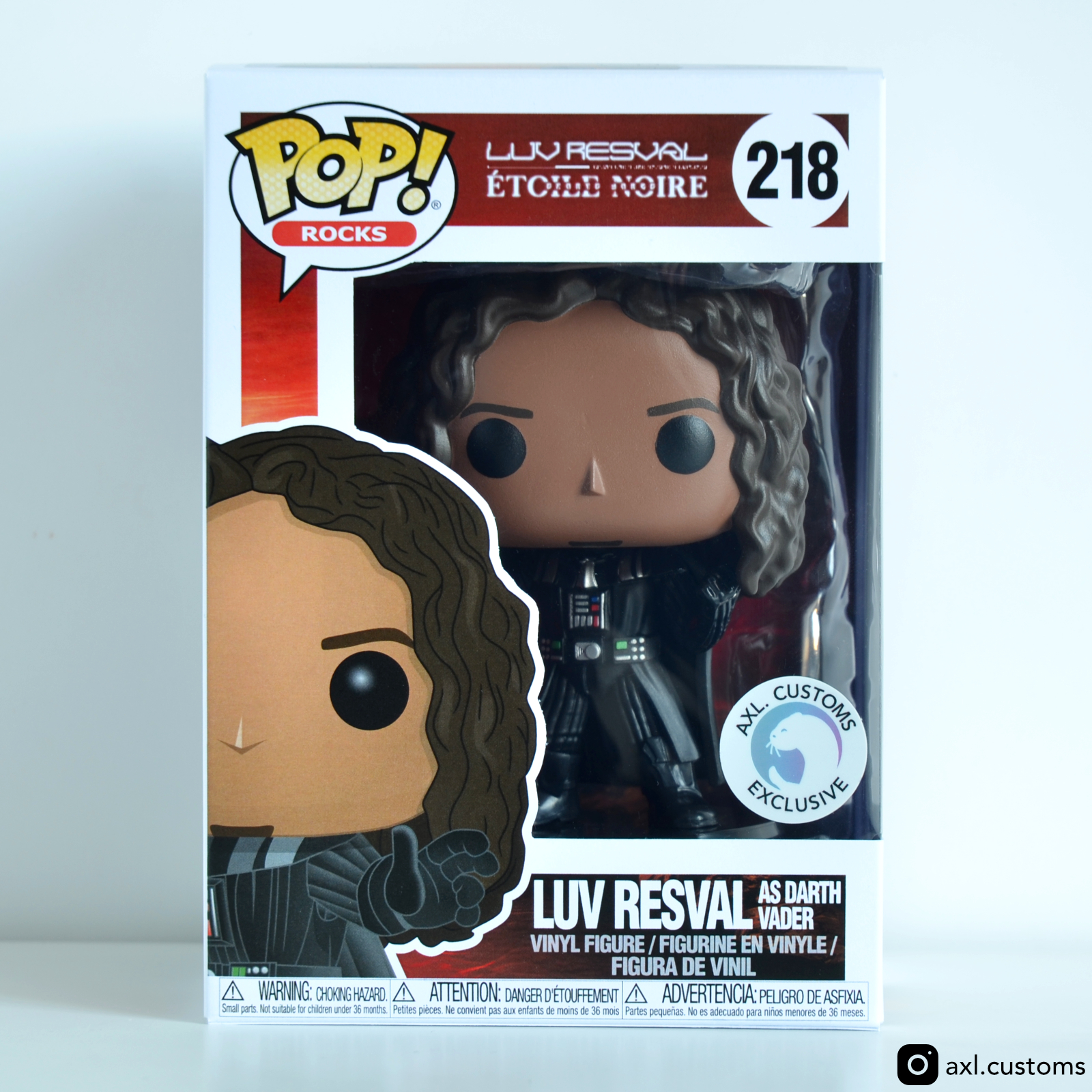 Front Shot Étoile Noire - Luv Resval (Dark Vador) Custom Funko Pop