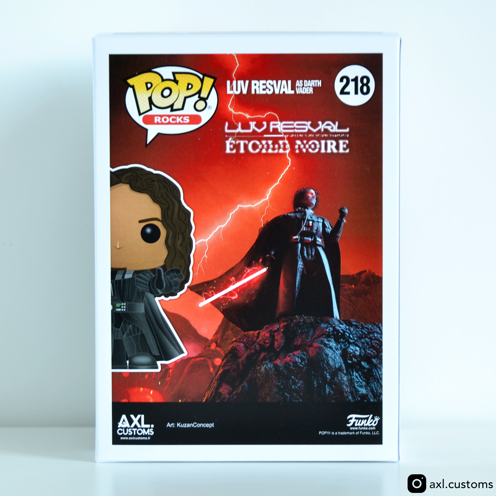 Back Shot Étoile Noire - Luv Resval (Dark Vador) Custom Funko Pop