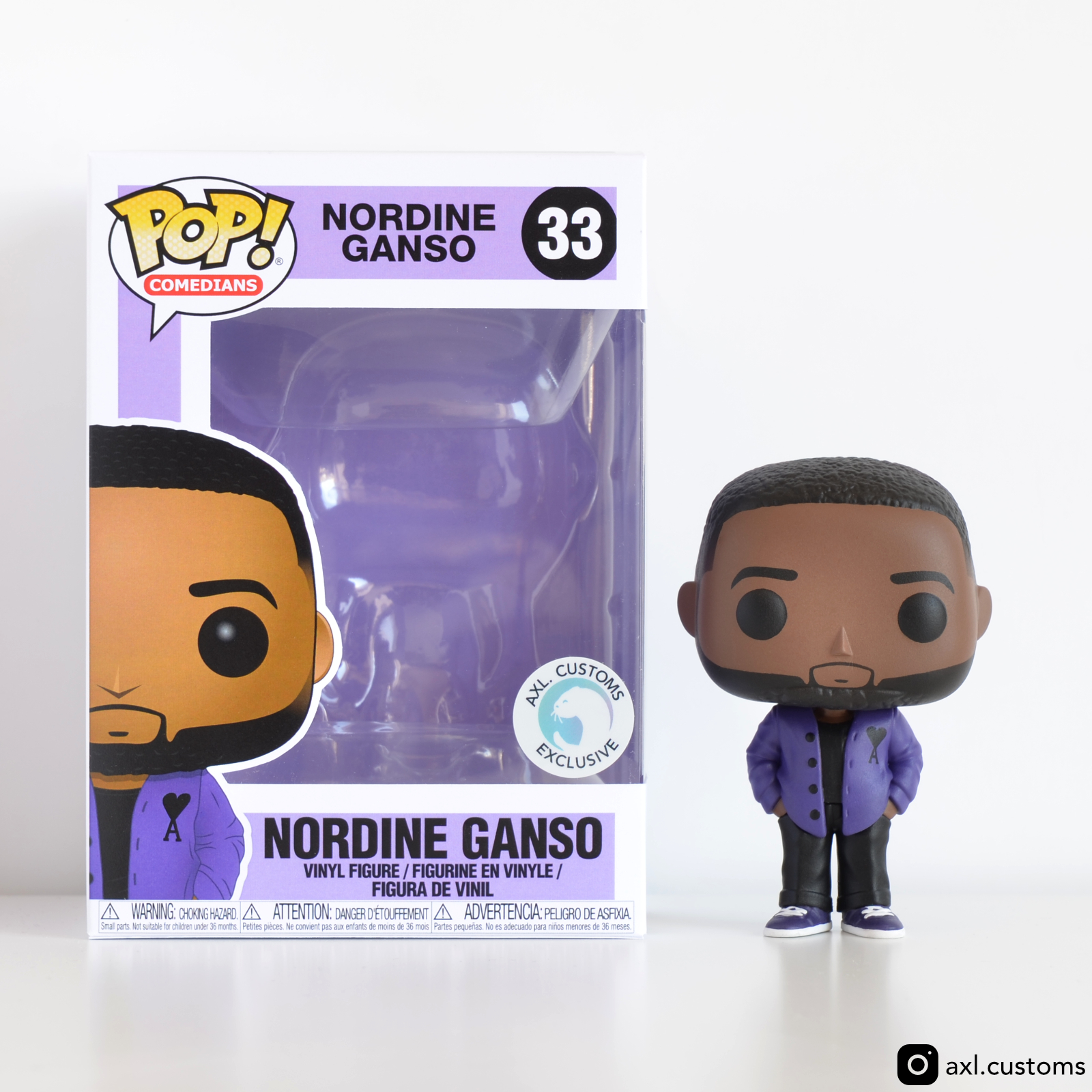 Front Shot Unboxed Nordine Ganso Custom Funko Pop