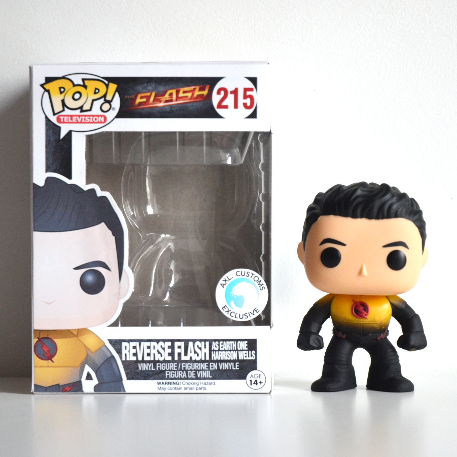 Front Shot Unboxed The Flash - Reverse Flash as Earth One Harrison Wells Custom Funko Pop