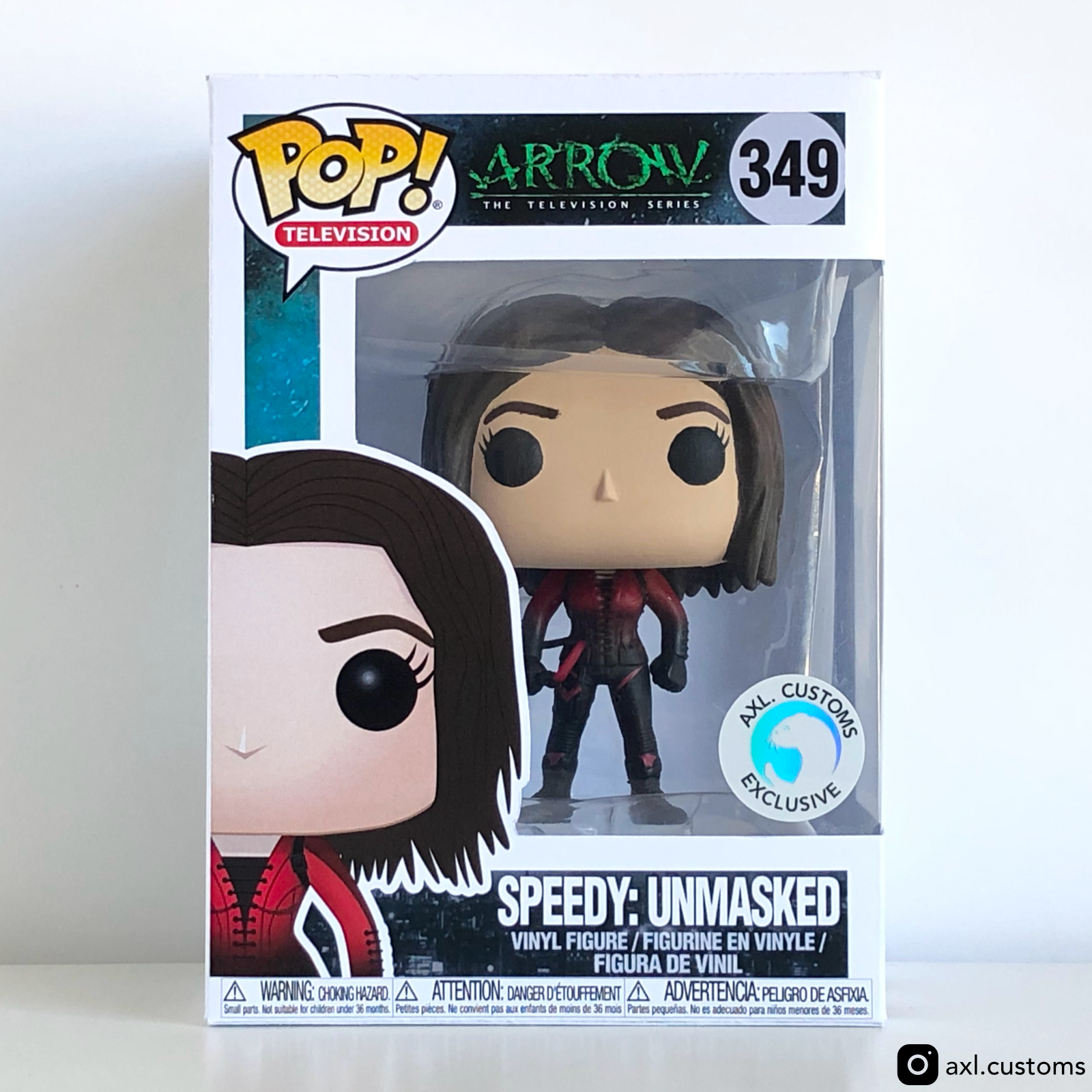 Front Shot Arrow - Speedy: Unmasked Custom Funko Pop