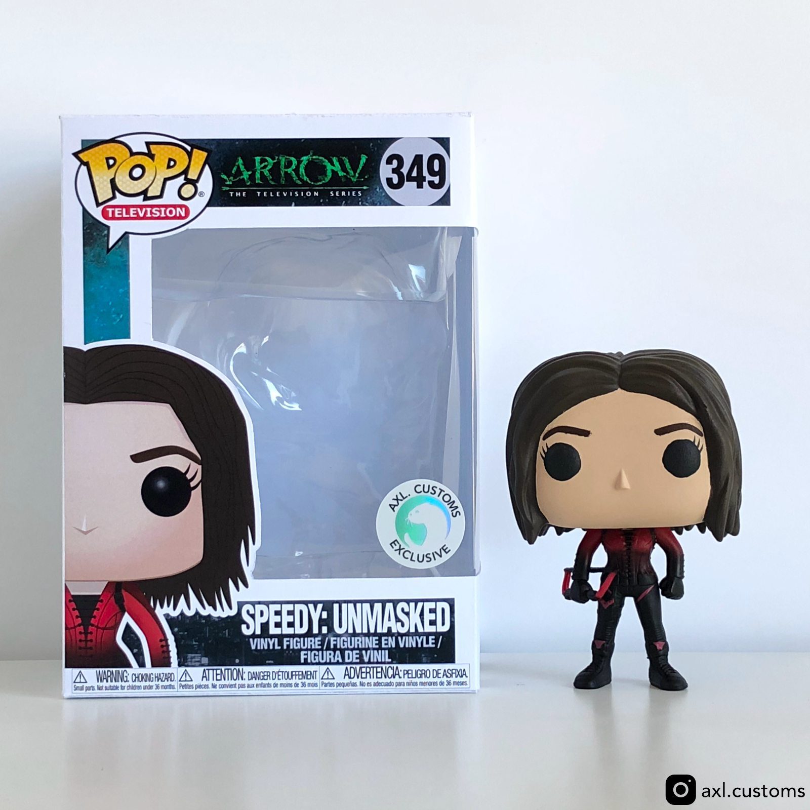 Front Shot Unboxed Arrow - Speedy: Unmasked Custom Funko Pop
