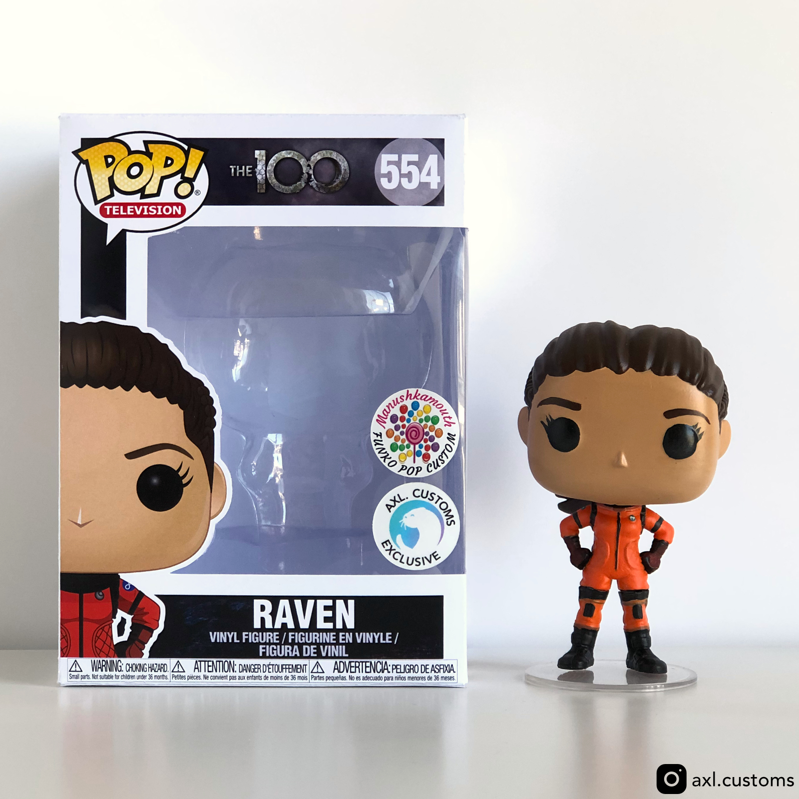 Front Shot Unboxed The 100 - Raven Custom Funko Pop