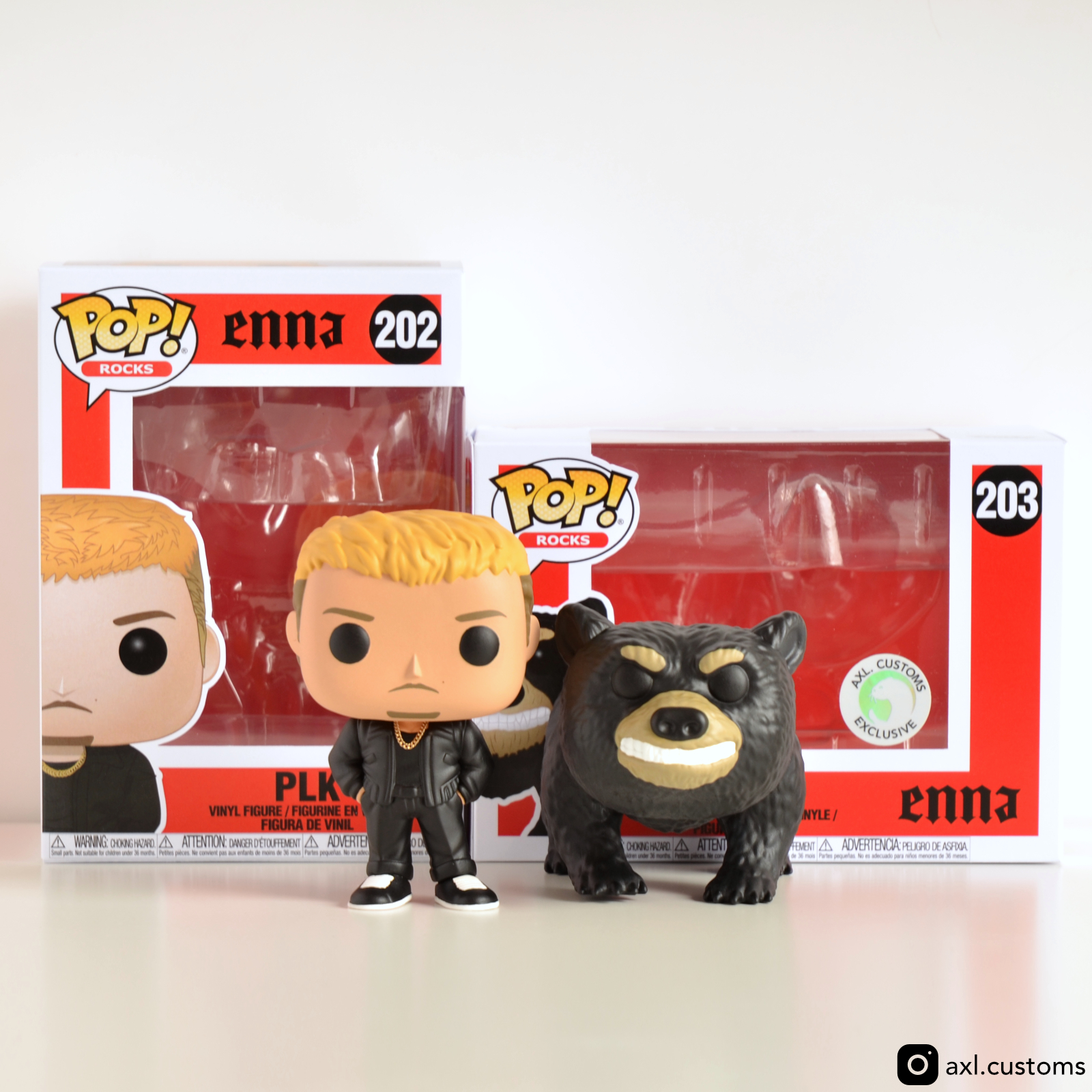 Front Shot Unboxed Enna Music - PLK & Billy Custom Funko Pop