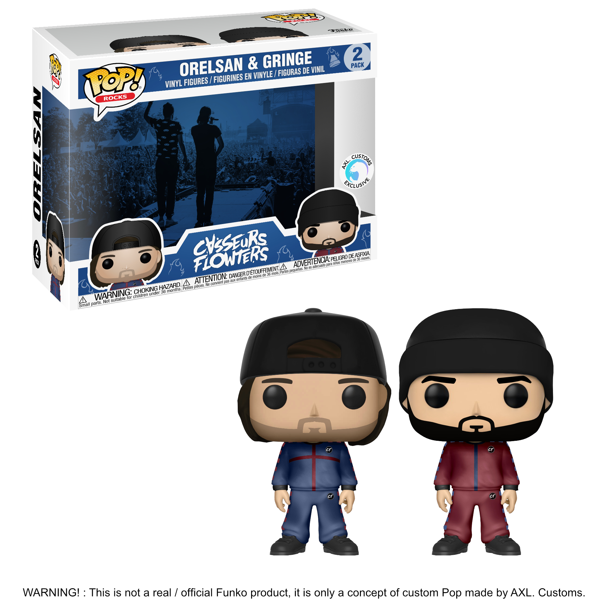 Glam Shot Casseurs Flowters - Orelsan & Gringe Custom Funko Pop
