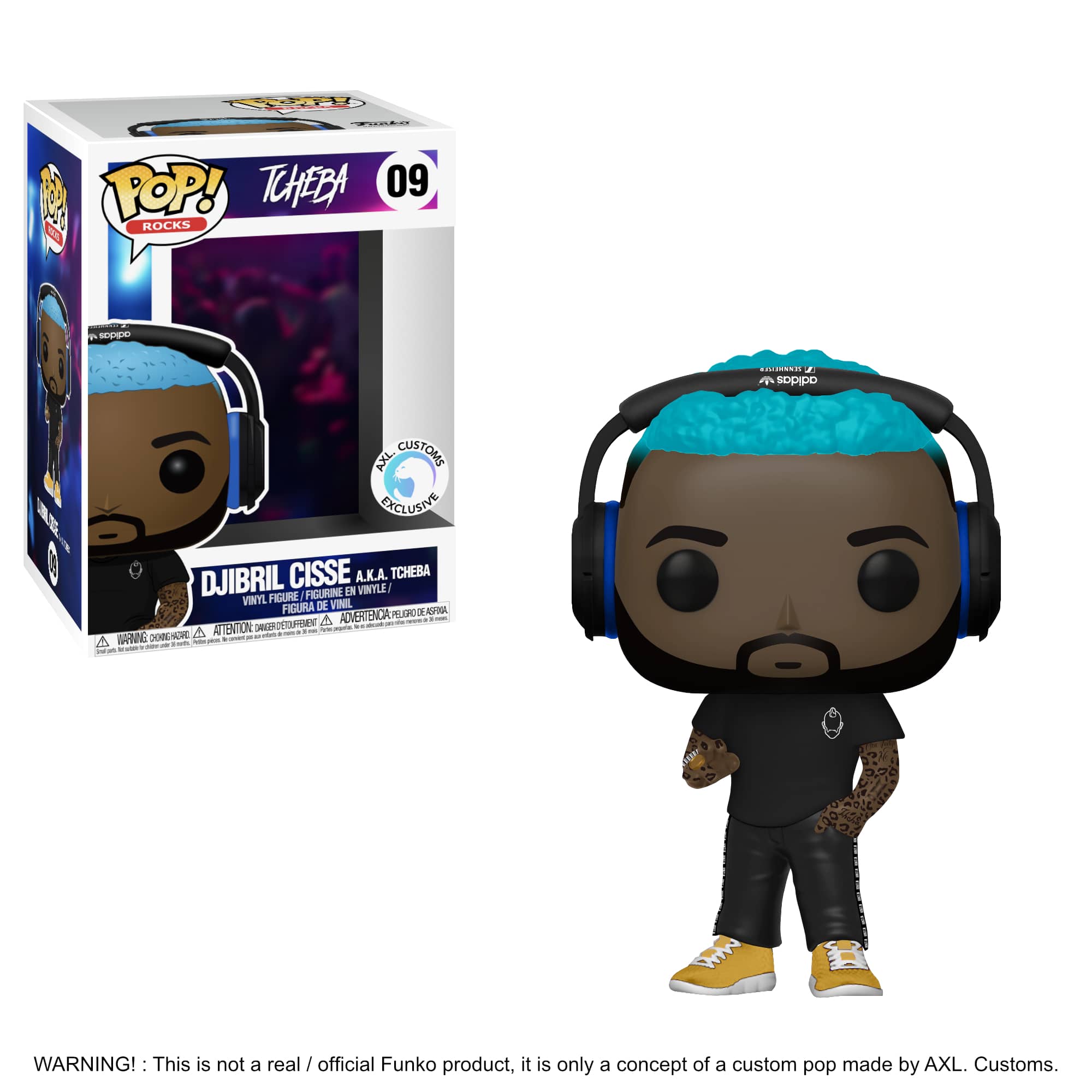 Glam Shot Djibril Cissé A.K.A. TCHEBA Custom Funko Pop