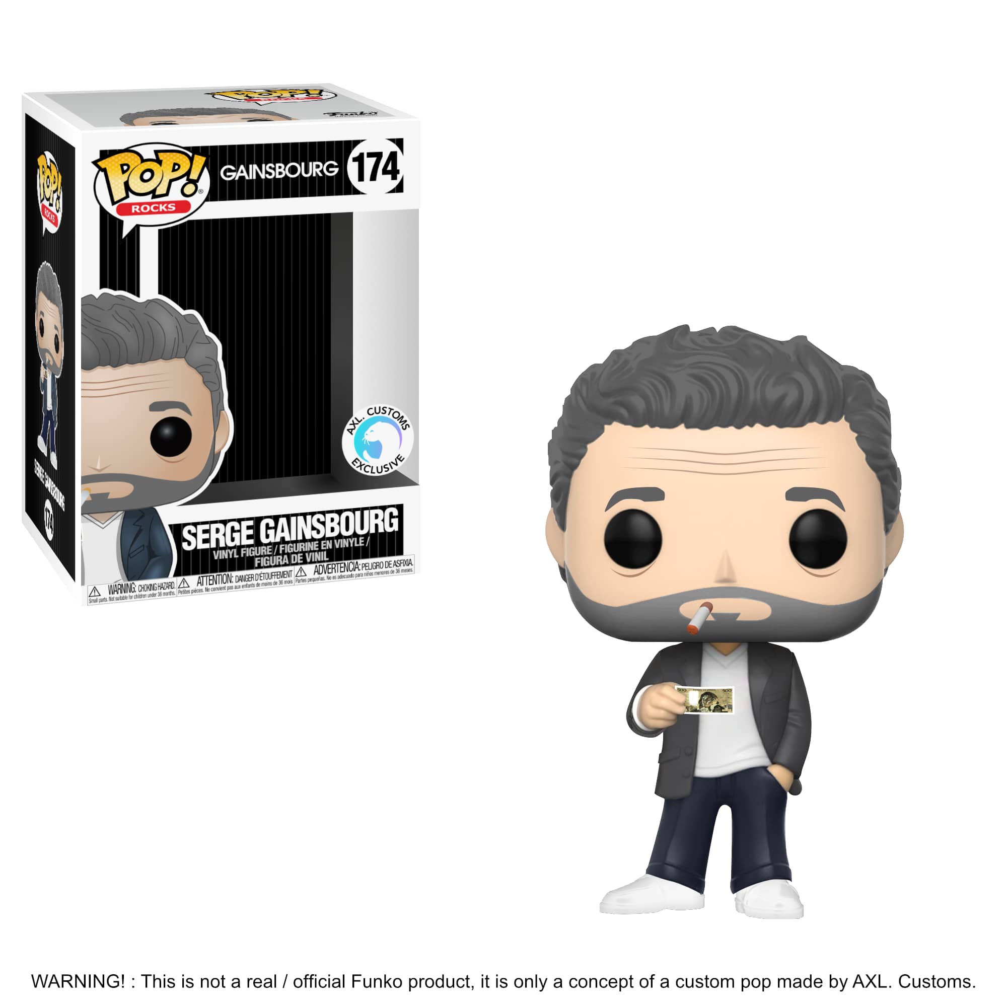 Glam Shot Serge Gainsbourg Custom Funko Pop