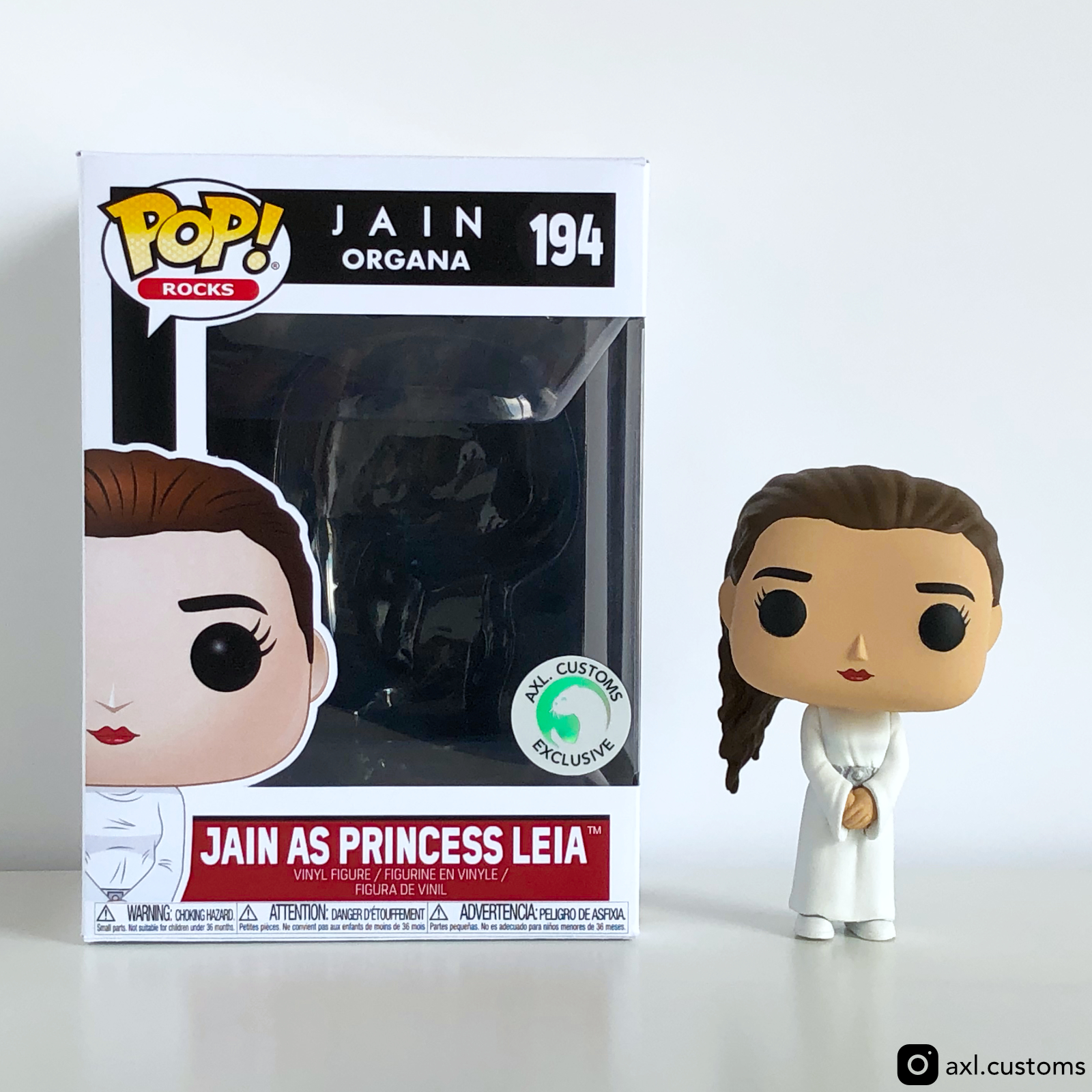 Front Shot Unboxed Organa - Jain as Princess Leïa Custom Funko Pop