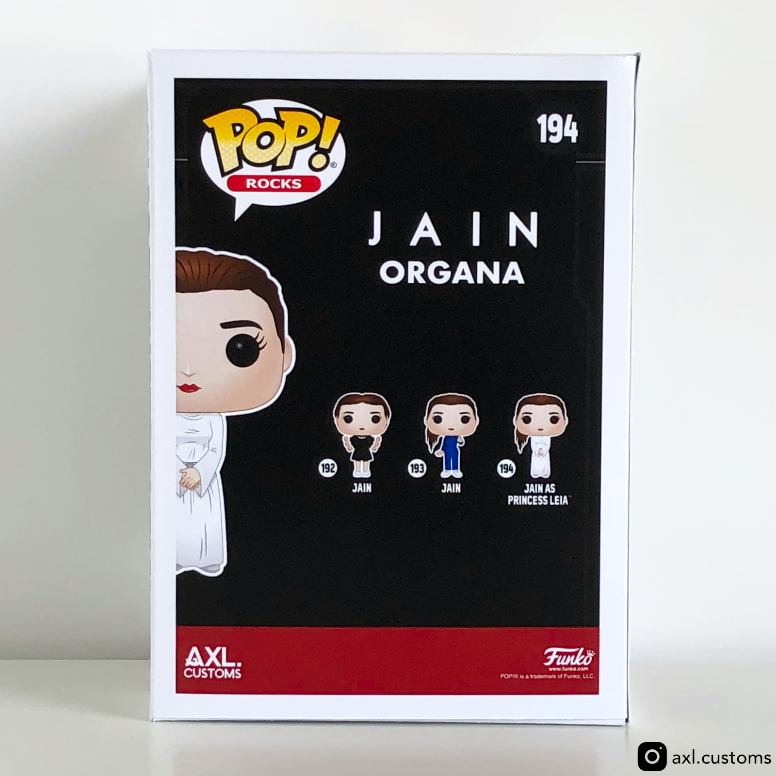 Back Shot Organa - Jain as Princess Leïa Custom Funko Pop